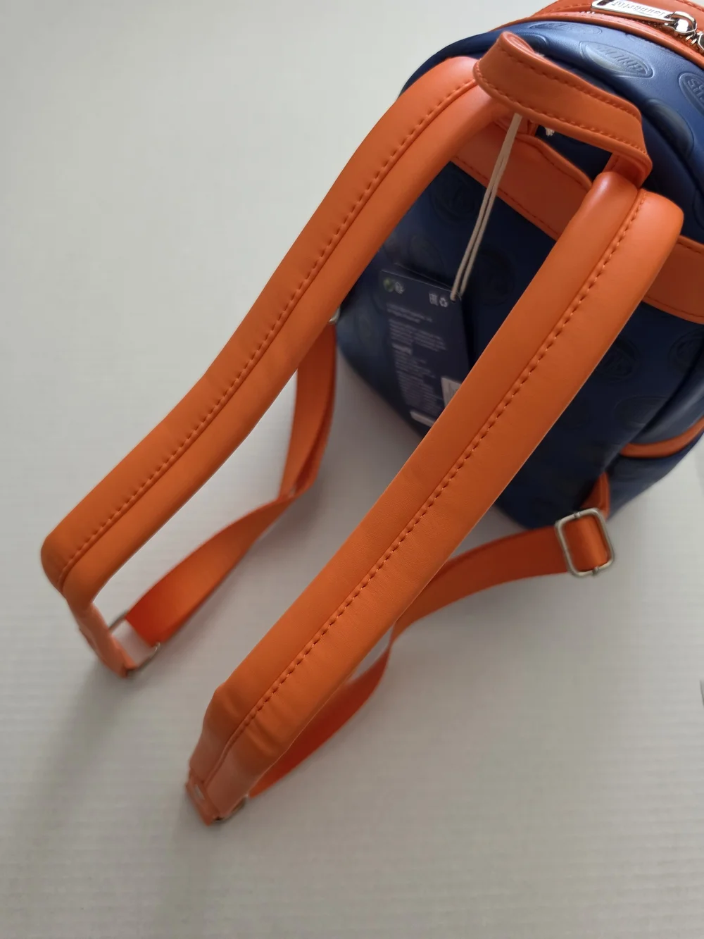 Loungefly NBA New York Knicks Mini Backpack Blue & Orange Faux Leather Logo